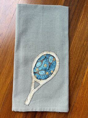 NEW Dunroven House Tennis Racket Tea Towel